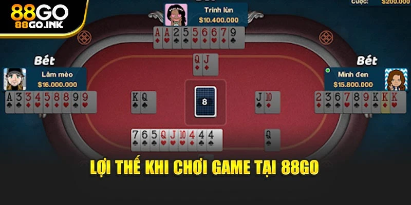 Lợi thế khi chơi game tại 88GO